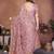Pink color vichitra silk fabric designer embroidery work graceful partywear saree