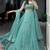 Stunning Sea Green Bead Work Organza Mehendi Wear Lehenga With Blouse