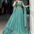 Stunning Sea Green Bead Work Organza Mehendi Wear Lehenga With Blouse