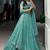 Stunning Sea Green Bead Work Organza Mehendi Wear Lehenga With Blouse