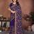 Purple color vichitra silk fabric designer embroidery work graceful partywear saree