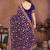 Purple color vichitra silk fabric designer embroidery work graceful partywear saree