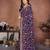 Purple color vichitra silk fabric designer embroidery work graceful partywear saree