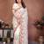 Off white color georgette fabric designer embroidery work graceful partywear saree
