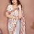 Off white color georgette fabric designer embroidery work graceful partywear saree