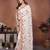 Off white color georgette fabric designer embroidery work graceful partywear saree