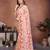 Peach color georgette fabric designer embroidery work graceful partywear saree