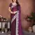 Wine color rangoli silk fabric designer embroidery work ceremonial saree