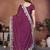 Wine color rangoli silk fabric designer embroidery work ceremonial saree