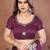 Wine color rangoli silk fabric designer embroidery work ceremonial saree