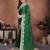 Green color rangoli silk fabric designer embroidery work ceremonial saree