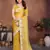 Yellow chiffon stylish style saree