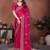 Pink color fendy chiffon fabric stylish bollywood style saree