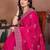 Pink color fendy chiffon fabric stylish bollywood style saree