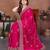Pink color fendy chiffon fabric stylish bollywood style saree