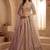 Dazzling Mauve Zari Work Silk Bridal Lehenga Choli With Double Dupatta