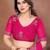 Pink color fendy chiffon fabric stylish bollywood style saree