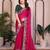 Pink color fendy chiffon fabric stylish bollywood style saree