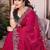 Pink color fendy chiffon fabric stylish bollywood style saree