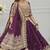 Royal purple Color Embroidery Thread and Sequence Work Georgette Lahenga Choli Set