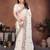Off white color designer fendy chiffon fabric beautiful embroidered saree