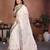 Off white color designer fendy chiffon fabric beautiful embroidered saree