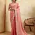 Pink color designer fendy chiffon fabric beautiful embroidered saree