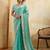 Sea green color designer fendy chiffon fabric beautiful embroidered saree