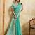 Sea green color designer fendy chiffon fabric beautiful embroidered saree