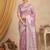 Purple color linen cotton fabric woven designer partywear saree