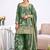 Dark-green embroidery chinon silk salwar suit