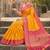 Yellow color soft silk fabric woven designer graceful ethnic saree