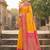 Yellow color soft silk fabric woven designer graceful ethnic saree
