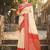 Cream color soft silk fabric woven designer graceful ethnic saree