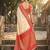 Cream color soft silk fabric woven designer graceful ethnic saree