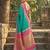Sea green color soft silk fabric woven designer graceful ethnic saree