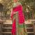 Pink color soft silk fabric woven designer graceful ethnic saree