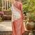White color silk blended woven designer ceremonial partywear saree