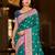 Rama color soft silk fabric woven graceful designer ceremonial saree