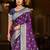 Purple color soft silk fabric woven graceful designer ceremonial saree