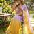 Lavender-yellow twin padding color pixel crush fabric smart and sophisticated girlie saree