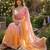 Pink-orange twin padding color pixel crush fabric smart and sophisticated girlie saree