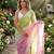 Pista-pink twin padding color pixel crush fabric smart and sophisticated girlie saree
