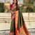 Mahendi color sophisitcated paithani silk saree with meenakari woven designer