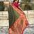 Mahendi color sophisitcated paithani silk saree with meenakari woven designer