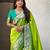 Parrot green color sophisitcated paithani silk saree with meenakari woven designer