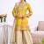 Yellow embroidery chinon silk salwar suit