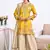 Yellow embroidery chinon silk salwar suit