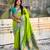 Parrot green color sophisitcated paithani silk saree with meenakari woven designer