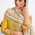 Yellow embroidery chinon silk salwar suit